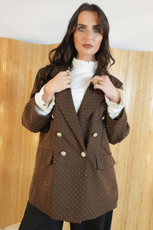 Stella Micro Stud Classic Blazer Chocolate /5=